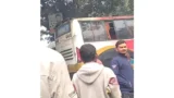 পাঁচবিবিতে শ্যামলী পরিবহনের বাস দুর্ঘটনায়: ক্ষতিগ্রস্ত মার্কেট ও মোটরসাইকেল
