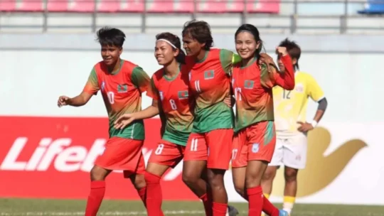 প্রথমার্ধে ভুটানের বিপক্ষে ৫-১ গোলে এগিয়ে বাংলাদেশ