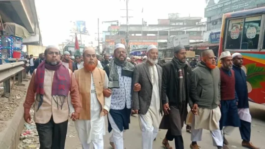 শ্রীপুরে জামায়াতের কর্মী সম্মেলন সফল করতে লিফলেট বিতরণ ও মিছিল