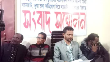 সংবাদ সম্মেলন করলেন বুড়িমারী ইউনিয়ন যুবদলের সভাপতি রাশেদ হোসেন